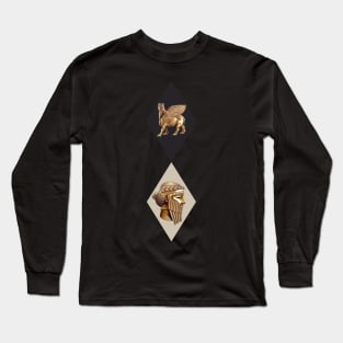 Assyrian Lamassu and the KIng Sargon Long Sleeve T-Shirt